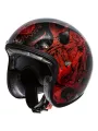 Motorradhelm JET LITTLE RED CHROMED BD - PREMIER
