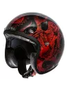 Motorradhelm JET LITTLE RED CHROMED BD - PREMIER