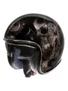 VINTAGE Motorradhelm JET BLACK CHROMED BD - PREMIER