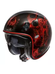 VINTAGE MOTO CASCO JET BD ROSSO CROMATO - PREMIER