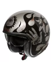 Motocicleta del vintage casco jet BD TITANIO - PREMIER