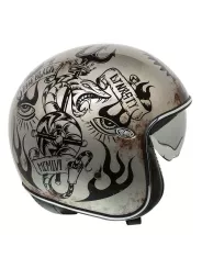 Motocicleta del vintage casco jet BD TITANIO - PREMIER