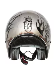 Motocicleta del vintage casco jet BD TITANIO - PREMIER
