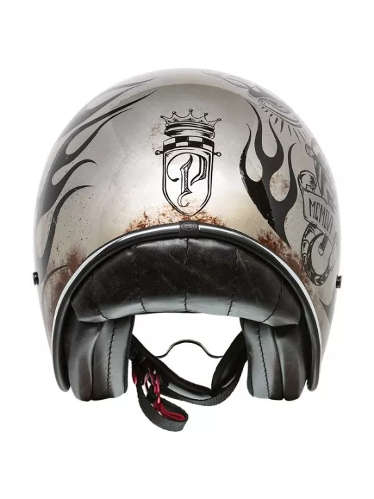 Motocicleta del vintage casco jet BD TITANIO - PREMIER