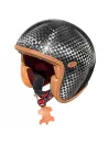 MOTOCICLETA casco jet clásico de la vendimia CARBON TECH LIMITED EDITION - PRIMERA