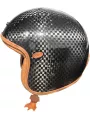 MOTOCICLETA casco jet clásico de la vendimia CARBON TECH LIMITED EDITION - PRIMERA