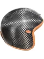 MOTOCICLETA casco jet clásico de la vendimia CARBON TECH LIMITED EDITION - PRIMERA