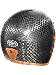 MOTOCICLETA casco jet clásico de la vendimia CARBON TECH LIMITED EDITION - PRIMERA