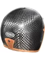 MOTOCICLETA casco jet clásico de la vendimia CARBON TECH LIMITED EDITION - PRIMERA
