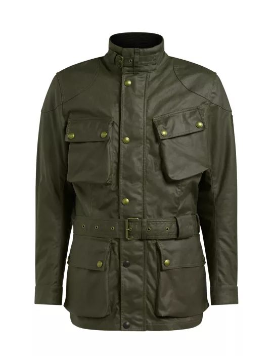 Veste Trialmaster Pro Wax10Oz Olive Green - Belstaff