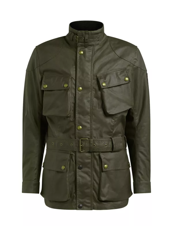 Trialmaster Pro Wax10Oz Jacke Olivgrün - Belstaff