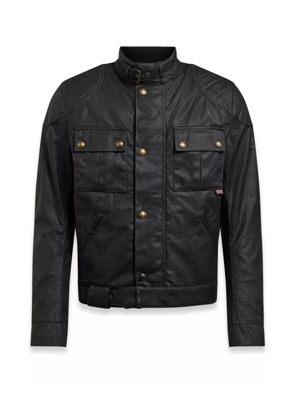 Brooklands 2.0 Wax Black Jacke - Belstaff