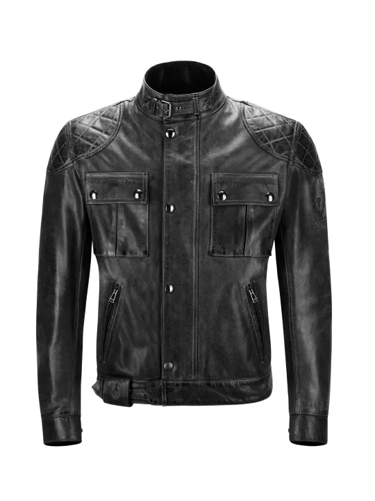Blouson Brooklands Cuir Antique Black-Belstaff