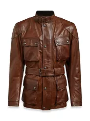 Veste Trialmaster Pro Cuir Burnt Cuero - Belstaff