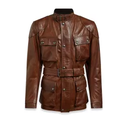 Trialmaster Pro Cuero Jacke aus gebranntem Leder - Belstaff
