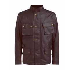Crosby 2 Tech Wax Jacke aus Mahagoni - Belstaff