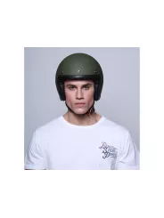 Casque Jet Vintage Matt Green - Dmd