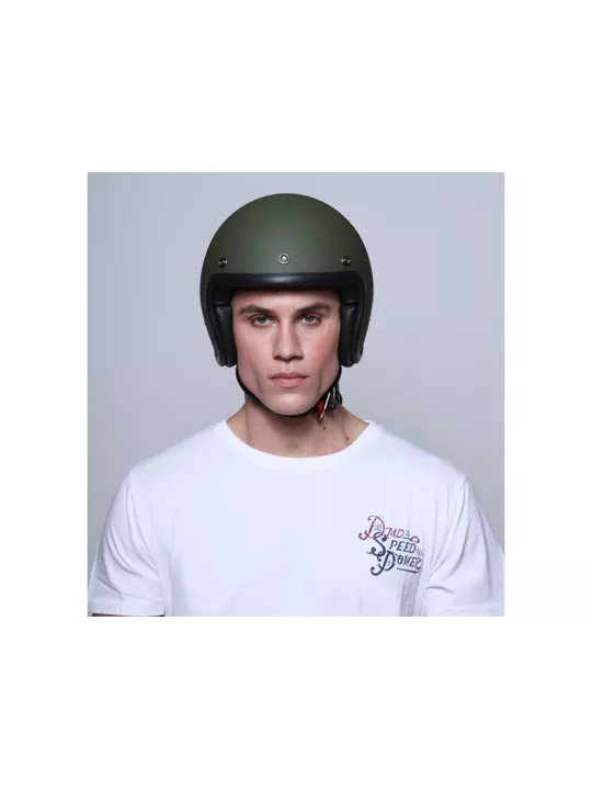 Casque Jet Vintage Matt Green - Dmd