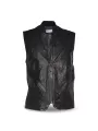 Gilet Black Leather Man - Dmd