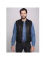 Gilet Black Leather Man - Dmd