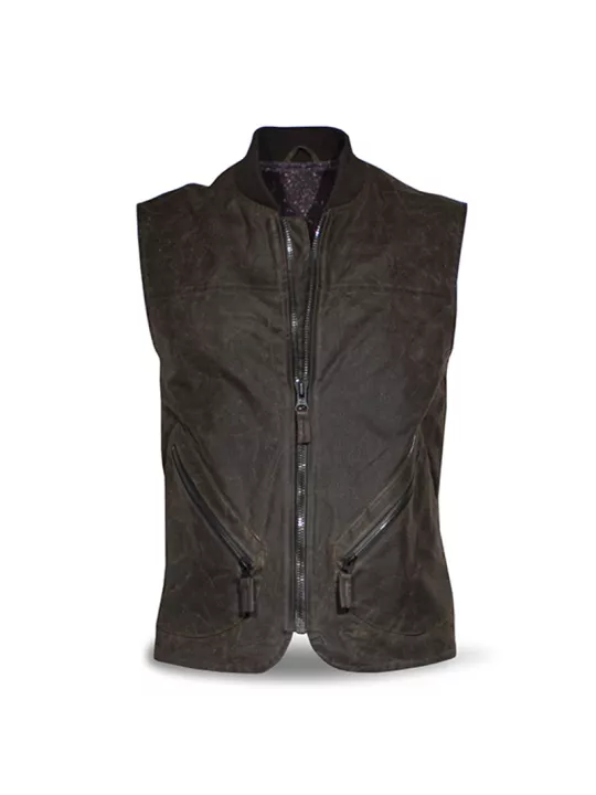 CHALECO BROWN WAXED COTTON MAN-DMD