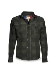 Veste Shirt Check Green Leather Man - Dmd