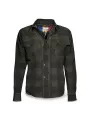 Veste Shirt Check Green Leather Man - Dmd