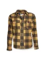Jacke Shirt Check Yellow Leather Man - Dmd