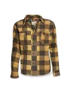 Jacke Shirt Check Yellow Leather Man - Dmd