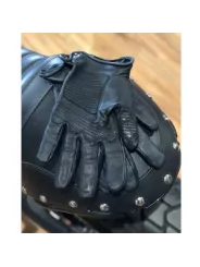 GUANTES SHIELD BLACK LEATHER-DMD