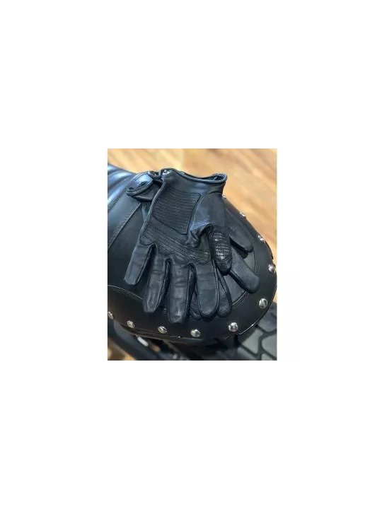 GUANTI SHIELD BLACK LEATHER-DMD
