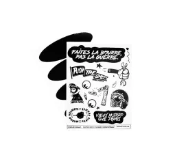 PLANCHE STICKERS PER CASCO - RÉFLÉCHISSANT - 10x13cm / Double face