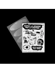 Planche Stickers Pour Casque - Réfléchissant - 10X13Cm / Double Face