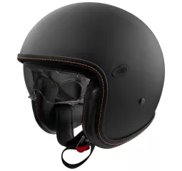 Vintage U9 Bm Black Couture Orange Open Face Helmet - Premier