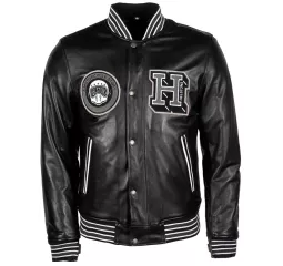 College Leather retro jacket- Helstons