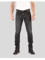 Rokkertech Schmal zulaufende schwarze Jeans - Rokker