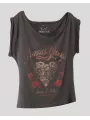 T-Shirt Femme Shovel Heart Loose - Rokker
