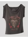 T-Shirt Femme Shovel Heart Loose - Rokker