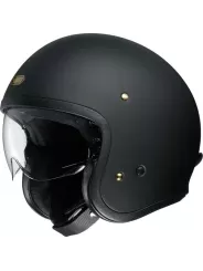 J.O Mat Black Open Face Helmet - Shoei