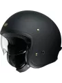 J.O Mat Black Open Face Helmet - Shoei