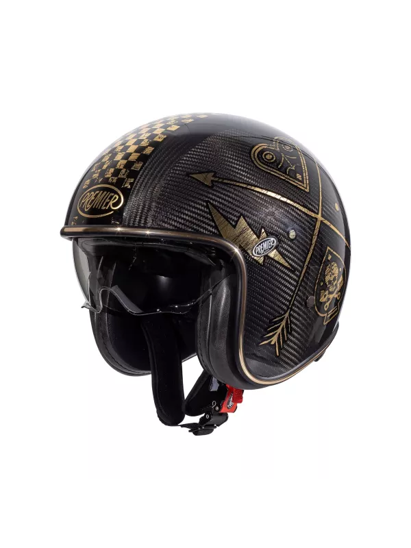 Casque Premier Vintage Carbon Nx Gold Chromed