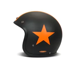 Vintage Star Orange Open Face Helmet - DMD