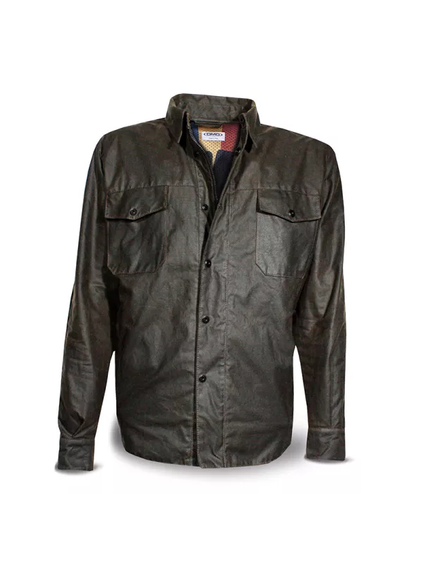 Jacket Handmade Olive Waxed Cotton Man - Dmd