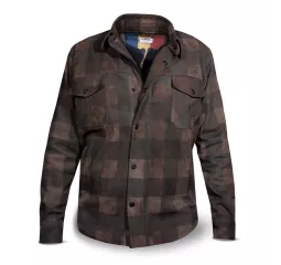 Chaqueta hecha a mano Check Hombre de cuero marrón - Dmd