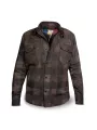 Jacket Handmade Check Brown Leather Man - Dmd