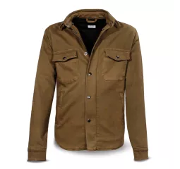 Chaqueta hecha a mano Camisa de hombre de algodón arena - Dmd