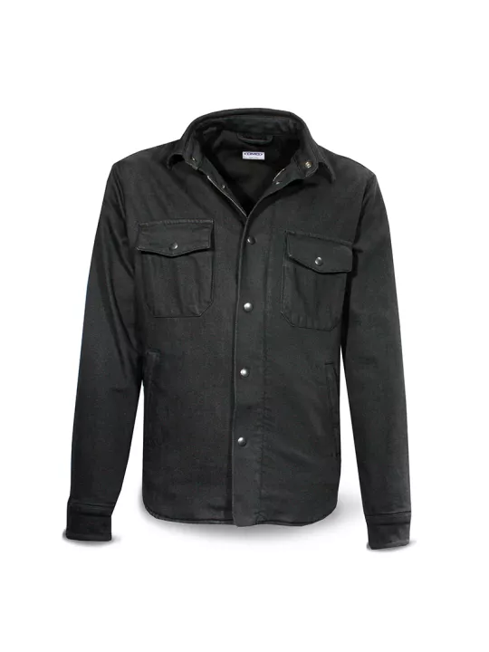 Jacket Handmade Shirt Dark Grey Cotton Man - Dmd