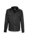 Jacket Handmade Shirt Dark Grey Cotton Man - Dmd