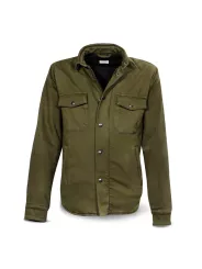 Jacket Handmade Shirt Green Cotton Man - Dmd