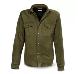 Giacca Camicia fatta a mano Uomo in cotone verde - Dmd